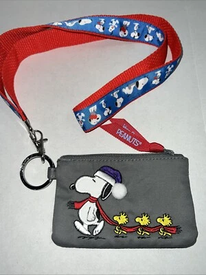 Шарф Vera Bradley Ski Slope Snoopy Woodstock арахисовый серый чехол на молнии для удостоверения личности ремень - Изображение 1 из 2