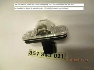 VW Passat B3, B4, Kombi. New License plate lighting. # 357-943-021 - Picture 1 of 1