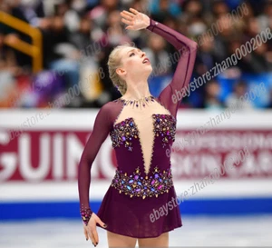 Ice Figure Skating Dress /Rhythmic Gymnastics Costume/Twirling Tap Dance Leotard - Picture 1 of 10