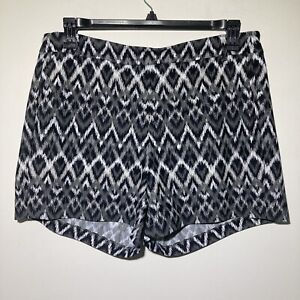 Spanx Womens Sz XLarge XL Sunshine Shorts 6" Geometric Print Blk Gray NWOT