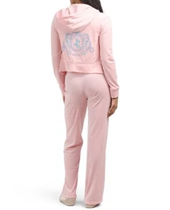 NEW - JUICY COUTURE -  BLING Velour Tracksuit - SZ L - Bild 1 von 5