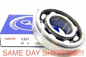 NACHI JAPAN 6307 C3 NR BALL BEARING METAL SHIELD ONE SIDE+SNAP RING 35x80x21 mm - Picture 1 of 3