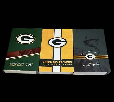 Lot Of 3!Green Bay Packers  MEDIA GUIDES  2013,2015,2017 Excellent Condition - Image 1 of 2