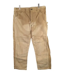 Pantaloni da falegname chiave skateboard pesanti utilità tasche boho grunge lavoro tela USA - Foto 1 di 8
