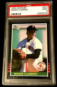 1985 Donruss Baseball Roger Clemens Red Sox Rookie Card #273 PSA 9 GEM MINT - Picture 1 of 3