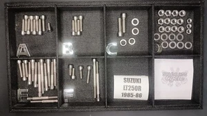 Suzuki Lt250r 1985-1986 Quadracer Polished Stainless Steel Engine Bolt Set - Bild 1 von 5