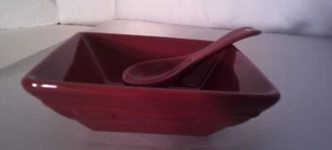 Longaberger Traditions Low Papricka Bowl and Spoon - Picture 1 of 6