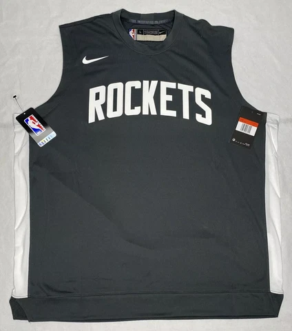 Nike Houston Rockets Large Team Issued Shooting Shirt NWT Grey Dri Fit Cover