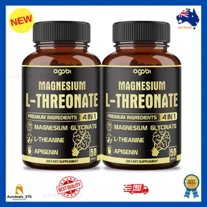 2 Packs_50 Capsules - 1500Mg Magnesium L-Threonate Capsules, Magnesium Glycinate - Picture 1 of 8