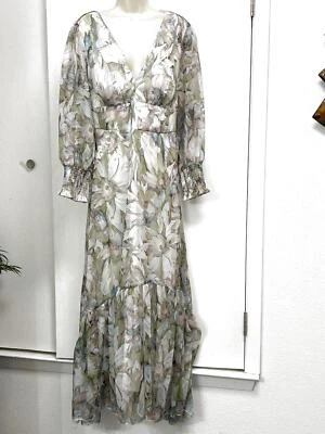 Toleen Dress Size 2XL Soothing Colorful Water Color Prairie Elegant Maxi New - Image 1 of 4