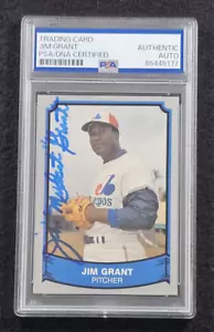 JIM MUDCAT GRANT Signed Pacific Baseball Card-CLEVELAND INDIANS-PSA - Picture 1 of 3