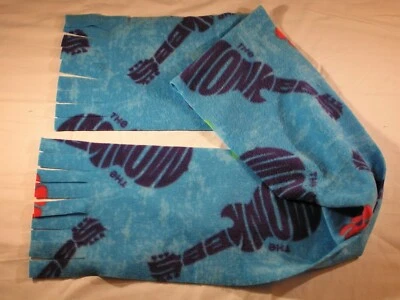 Cachecol de lã Monkees on Blue Guitars com franjas ou não - Imagem 1 de 4