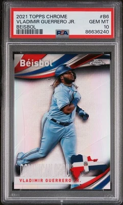 2021 TOPPS CHROME BEISBOL VLADIMIR GUERRERO JR #B6 - PSA 10 - Image 1 of 2
