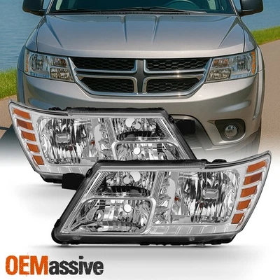 Se adapta a Dodge Journey 2009-2020 faros cromados luces izquierda + derecha 09-20 Foto 1 de 4