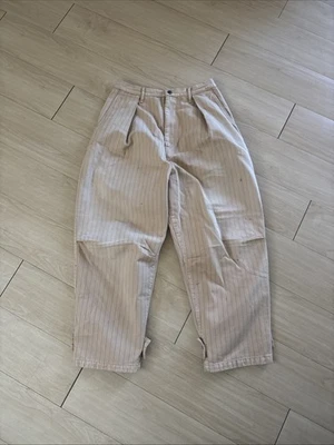 Kapital Pleated Baggy Pants Size L Large Brown Green Striped - Image 1 of 4