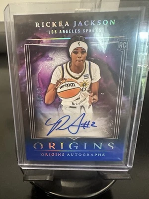 2024 Panini Origins WNBA Rickea Jackson Rookie Auto LA Sparks RC BLUE /25 SSP - Image 1 of 3
