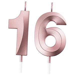 Birthday Candles Numeral Candles Cake Topper Decoration for Birthday Party - Picture 1 of 7