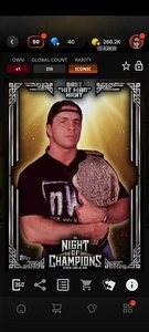 Topps Slam Digital WWE 25 Night Of Champions Bret Hart LE Silver Champions Hall - Foto 1 di 1