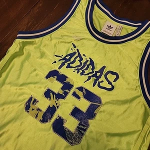 NWOT Adidas Men Originals Basketball-Inspired FESTIVO TANK TOP Green/Blue MEDIUM - Picture 1 of 8