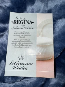 Seltmann Weiden REGINA Broschüre Verkaufsflyer Anzeige Vintage - Bild 1 von 3