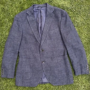 Rodd & Gunn The Cascades Sports Fit Coat Textured Wool Linen Blazer Blue Size L - Picture 1 of 12