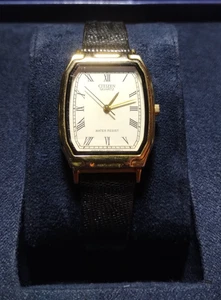 Citizen Damenuhr - Quarz - Vintage - Goldgehäuse - Wasserdicht - Nagelneues Band - Bild 1 von 6