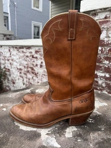 Dingo 1969 Vintage Acme Cowboy Boots 10 D USA Made 70s 80s Blonde Leather 5907 - Picture 1 of 13