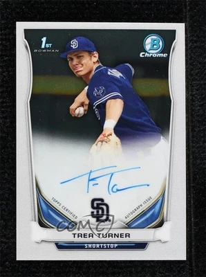 2014 Bowman Draft Chrome Draft Pick Auto Trea Turner #BCA-TT Auto - Image 1 of 2