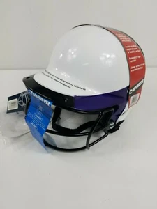 Worth 2 Tone Baseball Batting Helmet White Purple Youth Sz 6-3/4 - 7-7/8 W Cage - Picture 1 of 8