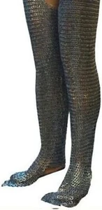 Leggings Medieval Cota de Malla Armadura 9 mm Cota de Cadena Acero Suave LARP - Imagen 1 de 3