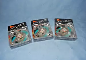 Set of 3 COOLER MASTER TLF-R82 (80 X 80 x 25mm 12V) Blue Neon LED Fans - Laptop - Picture 1 of 5