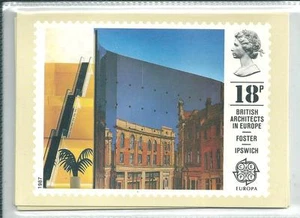 GB - PHQ CARDS -1987 - EUROPA - ARCHITECTURE - BACK - FDI/SHS - COMP SET USED - Picture 1 of 1