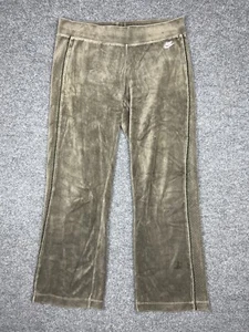 Nike Velour Track Sweatpants Brown Swoosh Logo Y2K RARE Baggy VTG Youth M (8-10) - Picture 1 of 12