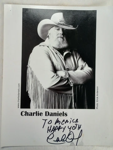 Charlie Daniels American singer, songwriter Autographed 8 x 10 Photo Cover