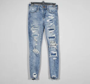 American Eagle Ne(x)t Level Stretch Hi-Rise Distressed Patched Jegging Size 2 - Picture 1 of 6