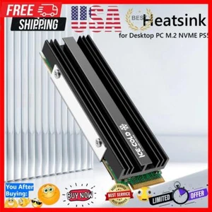 M.2 Heatsink 2280 Ssd With Thermal Silicone Pad For Pc / M.2 Pcie Nvme Ssd - Zdjęcie 1 z 10