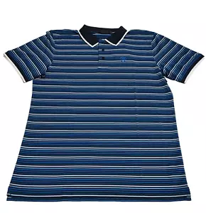 NWT $120 G/Fore G4 Golf Shirt Polo Racer Striped Blue G4MS23K183 Mens, Large - Picture 1 of 8