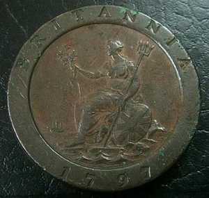 KING GEORGE III CARTWHEEL TWO PENNY COIN, c.1797. IN VERY GOOD USED CONDITION. - Picture 1 of 2