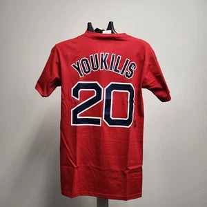Vintage Authentic Majestic MLB Boston Red Sox Youkilis Red T-Shirt ADULT - Bild 1 von 2
