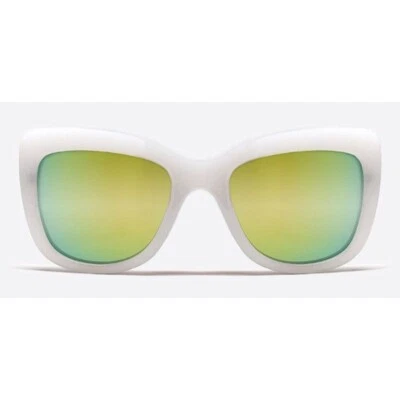 Cat Eye Sunglasses White Frame Yellow Mirror Lens Fashion Sun Glasses Lentes New - Image 1 of 2