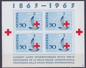 Suiza Bloque 19 100 Años Cruz Roja, Blockausgabe, Perfecto Estado
