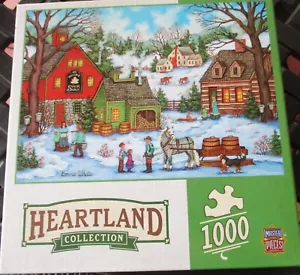 1,000 Piece Bonnie White Art Puzzle" Hillside Sugar Shack" 26.75" x 19.75" - Picture 1 of 4