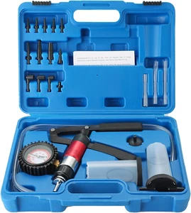 Juego de probador de bomba de presión de vacío manual de 21 piezas Kit de purga de frenos Embrague de freno F - Imagen 1 de 12