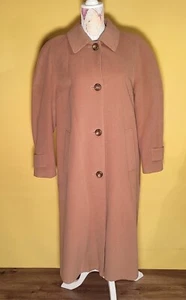Gray & Osbourn Ladies Womens Wool Cashmere Beige Long Duffle Coat Size UK 12 - Picture 1 of 10