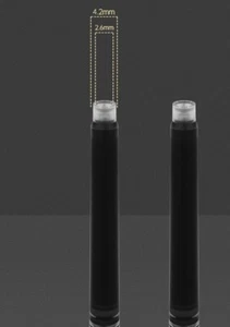 Fountain Pen Black Ink Cartridges Value Pack Fit HERO 616 605C 605B - Picture 1 of 5