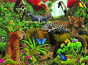 Ravensburger Jigsaw Puzzle Kids Wild Jungle Animals100 XXL Pc No107810 19x14 NEW - Picture 1 of 1