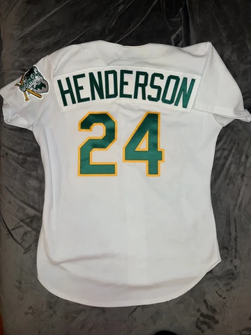 RICKEY HENDERSON AUTHENTIC Russell Athletic OAKLAND ATHLETICS Jersey 44 Canseco Cover