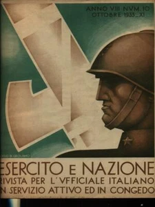ESERCITO E NAZIONE N. 10/OTTOBRE 1933 PRIMA EDIZIONE AA.VV. \ 1933 - Imagen 1 de 1