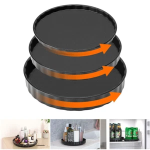 3X Drehteller Kühlschrank Organizer Lazy Susan Drehplatte groß Küche Gewürzregal - Bild 1 von 15