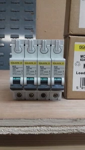 SQUARE D KQ 10C163 / 63 AMP TYPE C SINGLE POLE MCB 10KA FAULT CURRENT RATING. - Picture 1 of 6